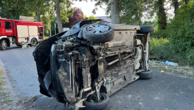 wypadek seat uderzyl w drzewo ulica lipowa jenin gorzow