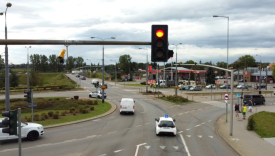 System RedLight na rondzie Santockim w Gorzowie pozostaje wyłączony po wypadku