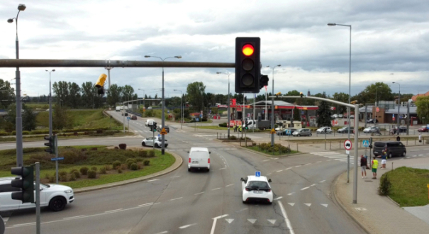 System RedLight na rondzie Santockim w Gorzowie pozostaje wyłączony po wypadku