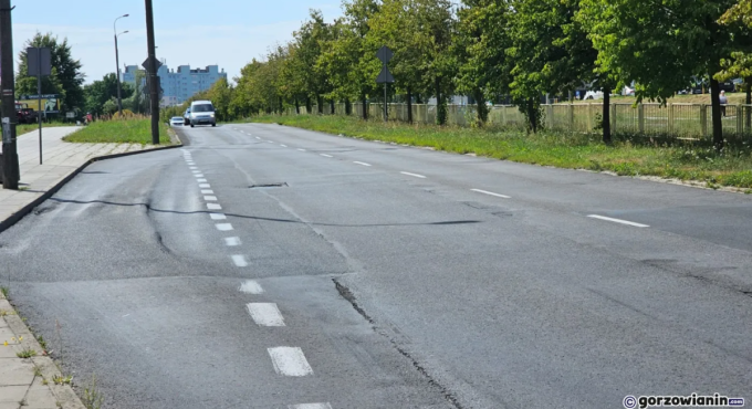 Przebudowa ulicy Piłsudskiego Gorzów remont drogi powiatowej wymiana nawierzchni asfaltowej Górczyn