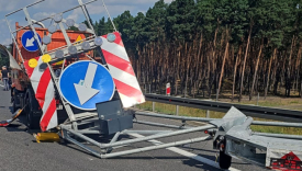 wypadek droga ekspresowa s3 gorzow zablokowana trasa zderzenie ciezarowki