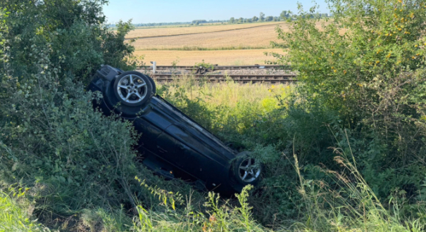 wypadek Wawrów dachowanie Opla pijany kierowca akcja policji Gorzów