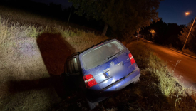 Wypadek na ulicy Sulęcińskiej w Gorzowie pijany kierowca Volkswagena wjechał do rowu policja Gorzów