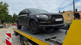 Kontrola drogowa policji Gorzów pijany kierowca Audi droga wojewódzka 158 Santok