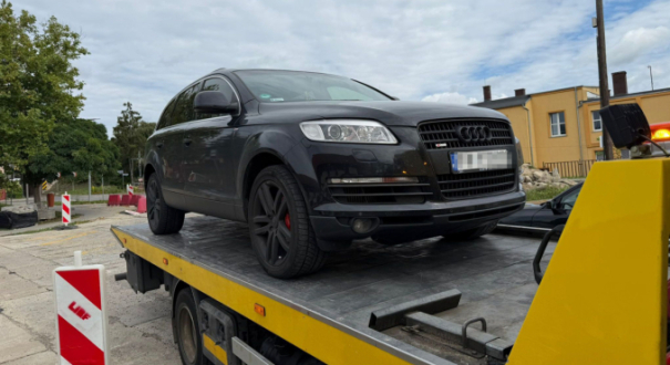 Kontrola drogowa policji Gorzów pijany kierowca Audi droga wojewódzka 158 Santok