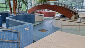 Spuszczona woda z niecki basenowej w Centrum Sportowo-Rehabilitacyjnym Słowianka w Gorzowie