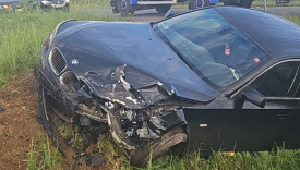 Wypadek samochodowy na drodze Gorzów Myślibórz z udziałem volkswagena i bmw