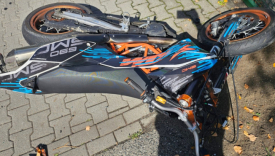 wypadek motocyklisty i samochodu osobowego skoda ulica walczaka gorzow wyjazd w kierunku rozanek kradziony motocykl