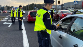 zatrzymany pijany kierowca renault kontrola trzezwosci policja ulica kasprzaka gorzow wiozl dzieci
