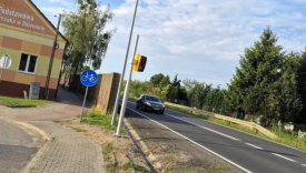 Nowy fotoradar TraffiStar SR390 na trasie DK22 w Boleminie niedaleko Gorzowa rejestrujący kierowców