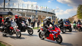 motocyklowe zakonczenie sezonu w gorzowie trasa przejazdu setki motocyklistow na ulicach miasta parada motocyklowa gorzow