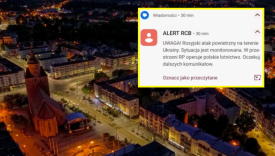komunikat alert RCB w telefonie ostrzeżenie przed atakiem powietrznym na Ukrainę Gorzów pomyłka Rządowego Centrum Bezpieczeństwa