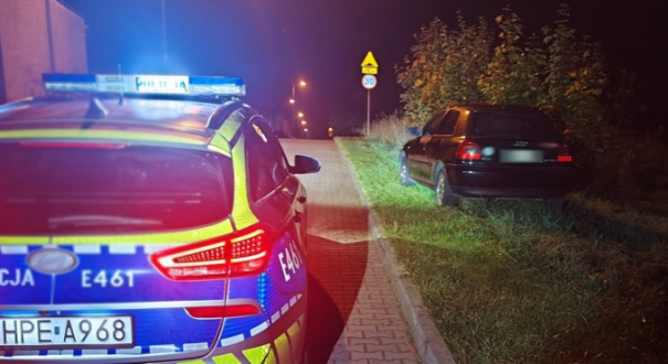 policyjna kontrola drogowa pijany kierowca audi zatrzymany narkotyki policja strzelce krajenskie gorzow