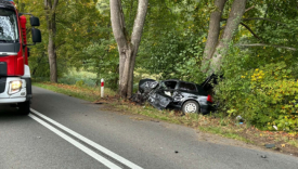 wypadek drogowy zderzenie czolowe audi i iveco na drodze przyleg gorki noteckie interwencja strazy pozarnej zablokowana droga gorzow