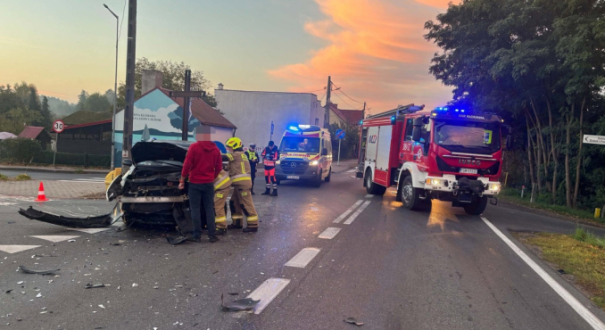 Wypadek w Kłodawie. Zderzył się Fiat i Toyota