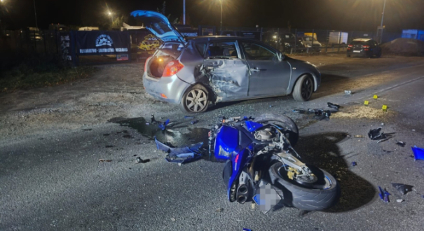 smiertelny wypadek ulica kostrzynska gorzow zderzenie motocykla z samochodem osobowym utrudnienia w ruchu i zablokowana droga