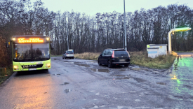 przebudowa pętli autobusowej ulica Dekerta Gorzów zniszczony asfalt pętla przy szpitalu Gorzów