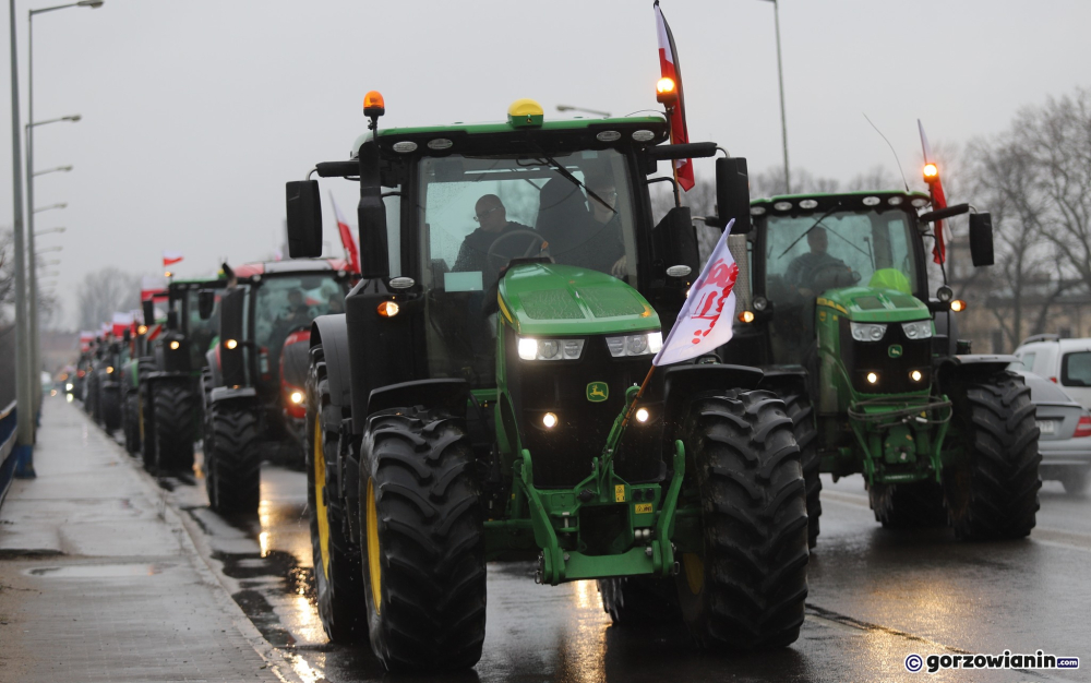 Kolejny protest rolników w Gorzowie