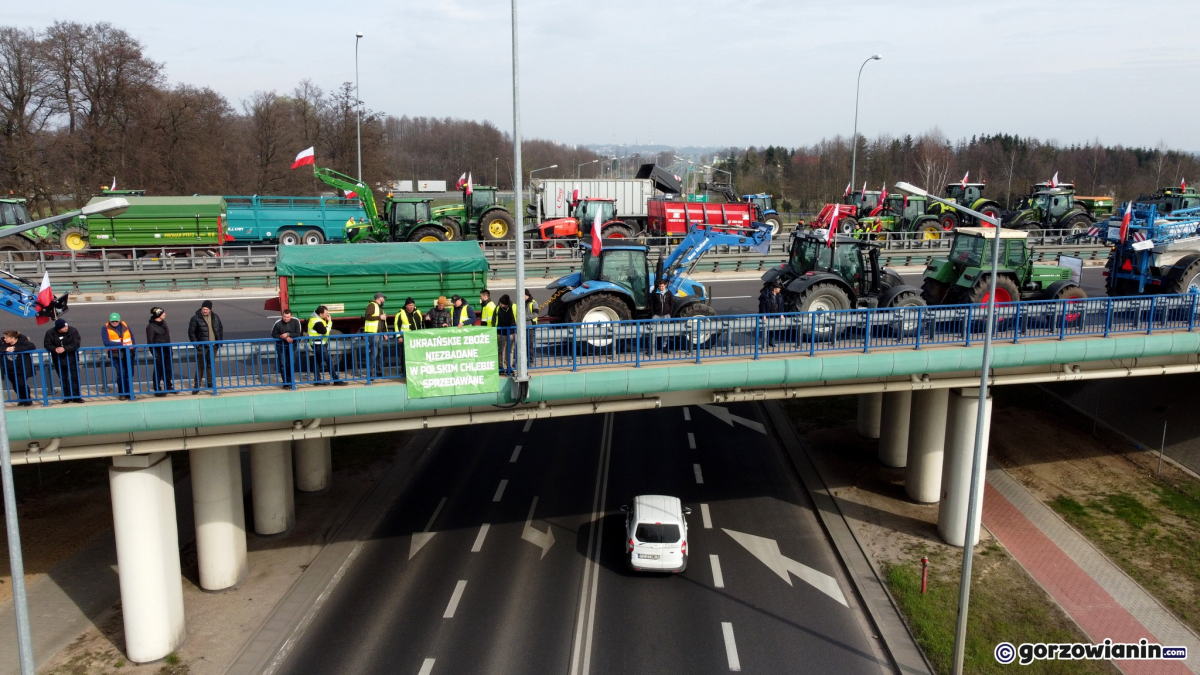 Rolnicy protestują i blokują drogi w Gorzowie